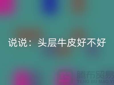 头层牛皮好还是二层牛皮好